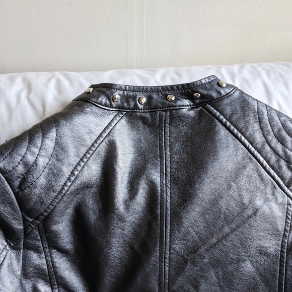 NWT Urban Republic girl Feux leather moto jacket size 16 - Picture 11 of 12